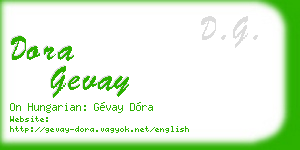 dora gevay business card