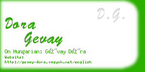 dora gevay business card